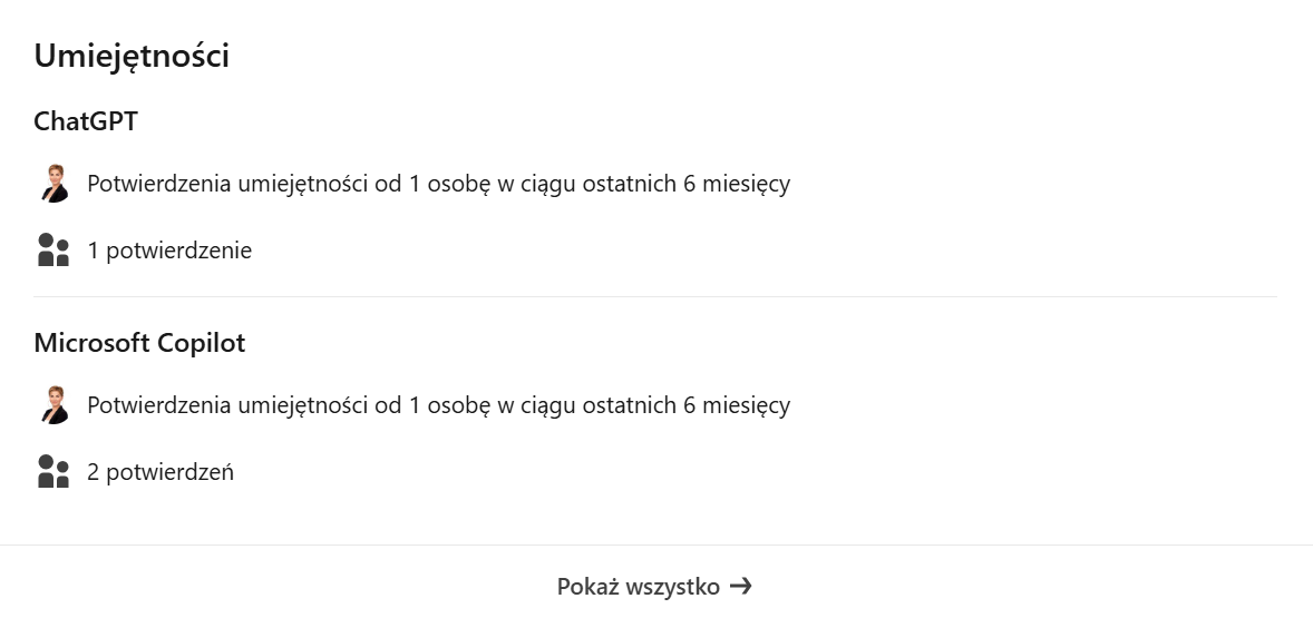 LinkedIn prawnika 2026: sekcja Umiejętności